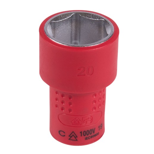 Головка торцевая диэлектрическая шестигранная 3/8", 20 мм KING TONY 3335VE20M