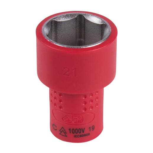 Головка торцевая диэлектрическая шестигранная 3/8", 21 мм KING TONY 3335VE21M