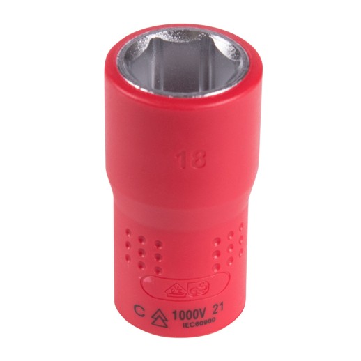 Головка торцевая диэлектрическая шестигранная 1/2", 18 мм KING TONY 4335VE18M