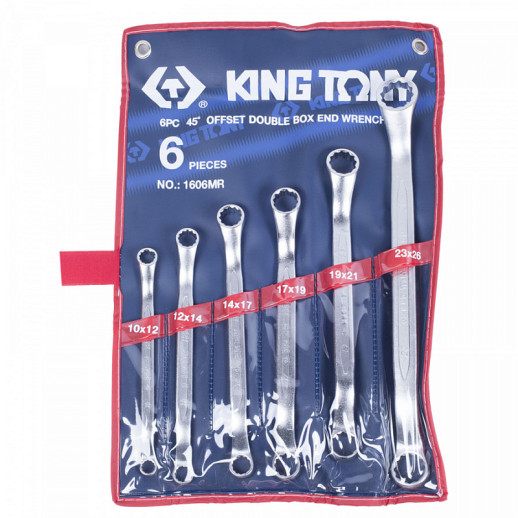 НАБОР НАКИДНЫХ КЛЮЧЕЙ, 10-26 ММ, 6 ПРЕДМЕТОВ KING TONY 1606MR