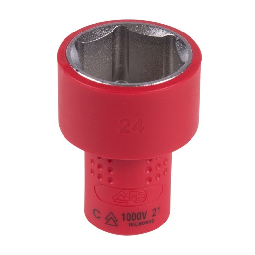 Головка торцевая диэлектрическая шестигранная 3/8", 24 мм KING TONY 3335VE24M