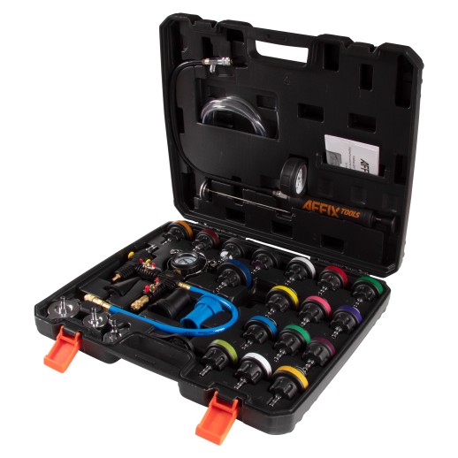 Набор для тестирования герметичности системы охлаждения, 28 предмета, кейс AFFIX AF10331028C