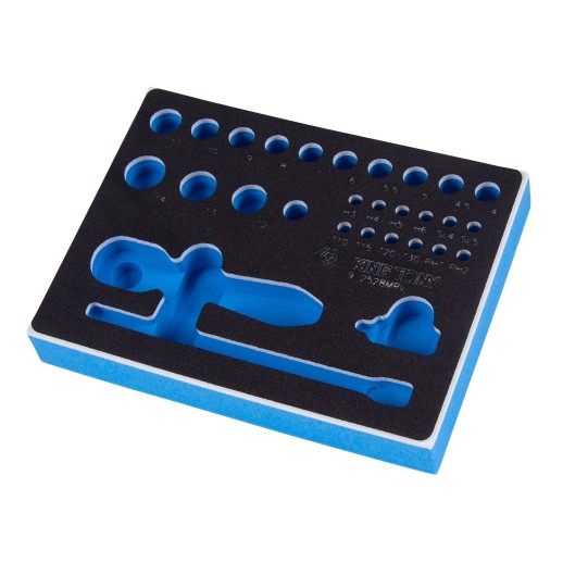 Ложемент для набора торцевых головок 1/4" с принадлежностями 2528MRV, EVA KING TONY 85252832B