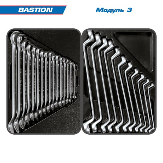 Набор инструментов "BASTION" в красной тележке, 204 предмета KING TONY 934-100AMR