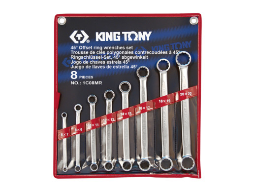Набор накидных ключей, 6-22 мм., 8 предметов KING TONY 1C08MR