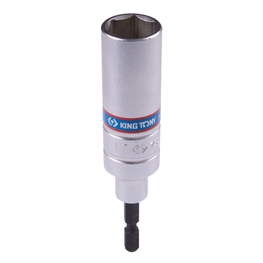 Головка для шуруповерта шестигранная 1/4", 17 мм, L = 110 мм KING TONY 76C1117M