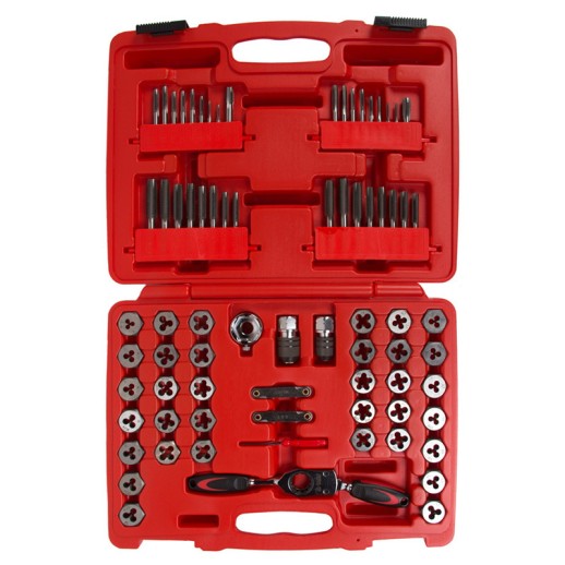 Набор метчиков и плашек SK-5, M3-M12, 1/8"-1/2", кейс, 75 предметов МАСТАК 351-00075C