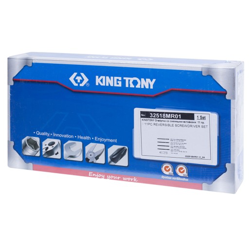Набор двухсторонних удлиненных вставок (бит), 11 предметов KING TONY 32518MR01