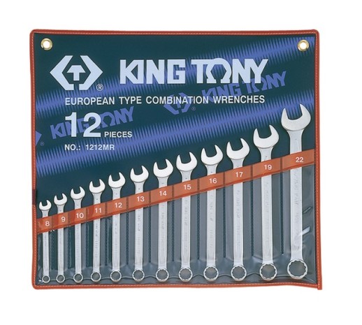 Набор комбинированных ключей, 8-22 мм., 12 предметов KING TONY 1212MR