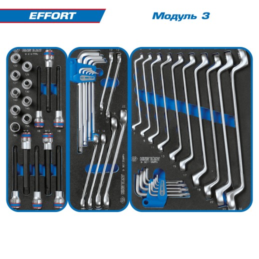 Набор инструментов &quot;EFFORT&quot; в синей тележке, 235 предметов KING TONY 9SQ31-235MRV