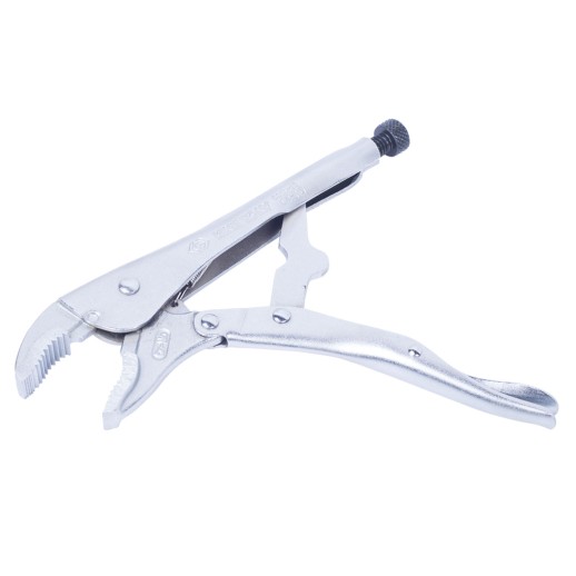 Зажим с фиксатором 142 мм, с закругленными губками KING TONY 6011-05R