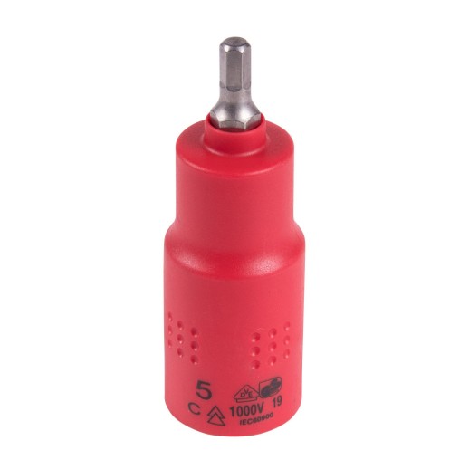 Насадка (бита) торцевая диэлектрическая 1/2", HEX, 5 мм, L = 75 мм KING TONY 4025VE05