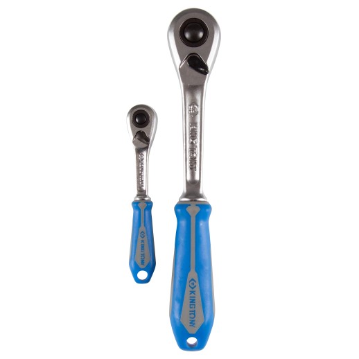 Набор трещоток 1/4", 1/2", 90 зубцов, флажковых с кнопкой, 2 предмета KING TONY 7773GS