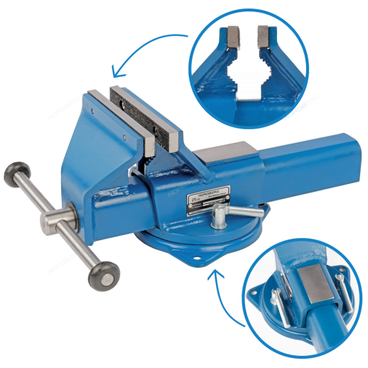 Тиски слесарные стальные NORDBERG NTS100