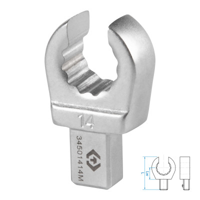 Насадка разрезная серии "FIT", 14 мм, 9х12 мм KING TONY 34501414M