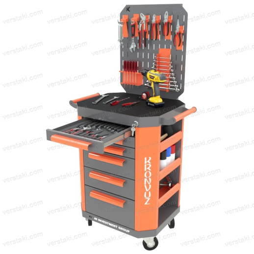 Инструментальная тележка с экраном и ящиками Гефест-ТИ-06-ЭП