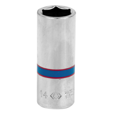 Головка торцевая глубокая шестигранная 1/4", 14 мм KING TONY 223514M