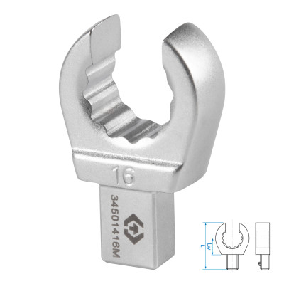 Насадка разрезная серии "FIT", 16 мм, 9х12 мм KING TONY 34501416M