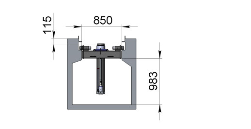Навесной ямный подъемник 15т. 800мм. КПН15Р800