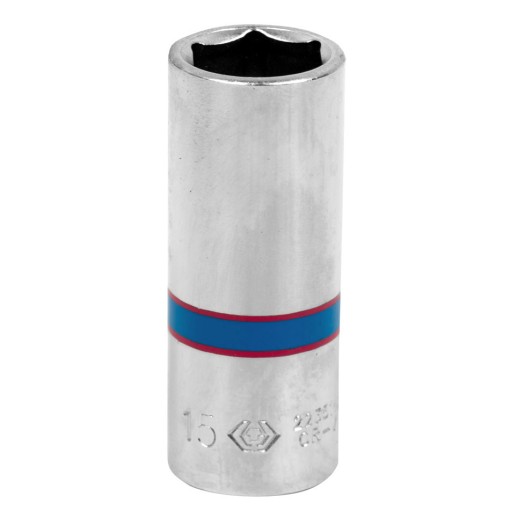 Головка торцевая глубокая шестигранная 1/4", 15 мм KING TONY 223515M
