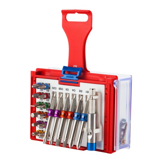 Набор вставок (бит) 1/4", TORX, HEX, Pozidriv, Phillips, Slotted, 19 предметов МАСТАК 058-10019C