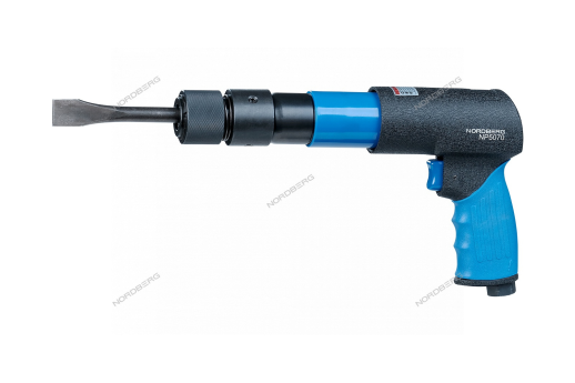 Пневмозубило 250 мм, с комплектом насадок и быстросъемным держателем в кейсе NP5070K