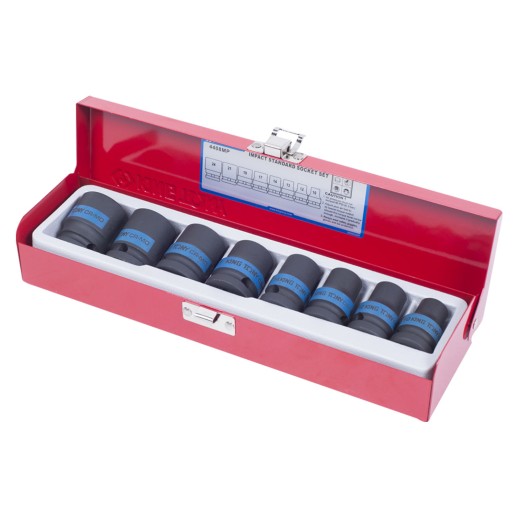 Набор ударных торцевых головок 1/2", шестигранные, 10-24 мм, 8 предметов KING TONY 4408MP