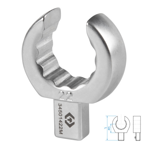 Насадка разрезная серии "FIT", 22 мм, 9х12 мм KING TONY 34501422M