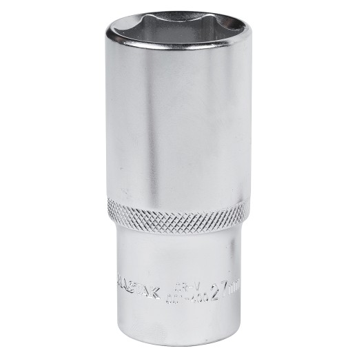 Головка торцевая глубокая шестигранная 1/2", 27 мм МАСТАК 001-40027