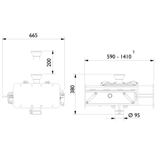 Траверса пневмогидравлическая г/п 20 т FL200-1
