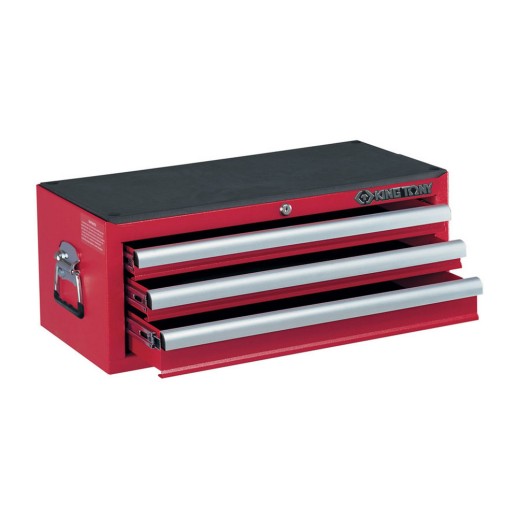 Ящик инструментальный, 3 выдвижных ящика, красный KING TONY 87421-3B