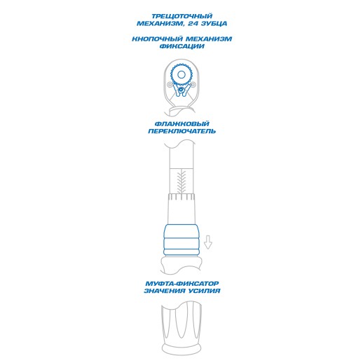 Динамометрический ключ серии "EXACT", 1/4", 4-20 Нм, для левой и правой резьбы, футляр KING TONY 34262-1DG