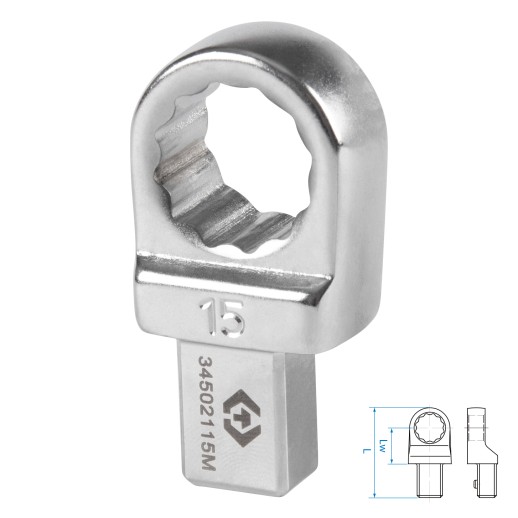 Насадка накидная серии "FIT", 15 мм, 9х12 мм KING TONY 34502115M