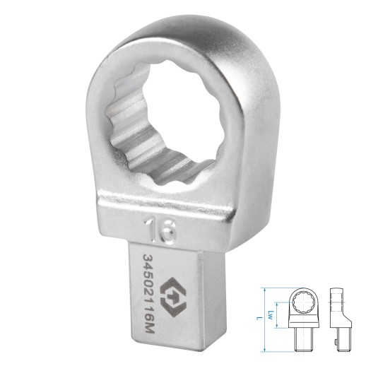 Насадка накидная серии "FIT", 16 мм, 9х12 мм KING TONY 34502116M