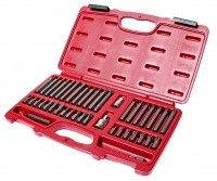 НАБОР БИТ 1/2"&3/8" 6-ТИ ГРАННЫХ HEX, TORX, SPLINE + 2 ДЕРЖАТЕЛЯ (КЕЙС) 42 ПРЕДМЕТА JTC-3933