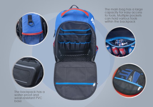 Рюкзак №2, 22 л, для инструмента с логотипом бренда "KING TONY" 87723B