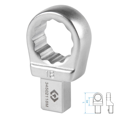 Насадка накидная серии "FIT", 18 мм, 9х12 мм KING TONY 34502118M