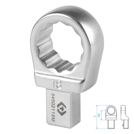 Насадка накидная серии "FIT", 18 мм, 9х12 мм KING TONY 34502118M