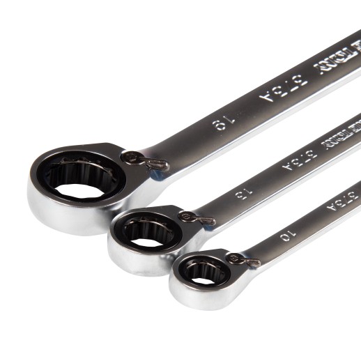 Набор комбинированных трещоточных ключей, 8-24 мм, чехол из теторона, 12 предметов KING TONY 122A12MRN