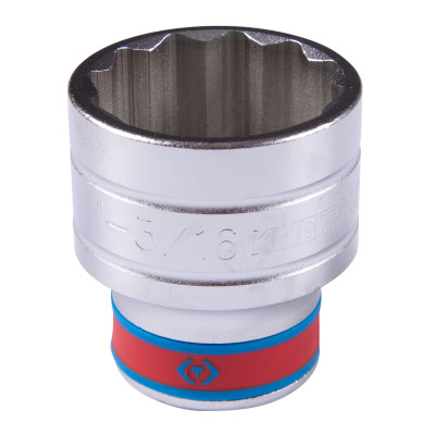 Головка торцевая стандартная двенадцатигранная 1/2", 1-3/16", дюймовая KING TONY 433038S