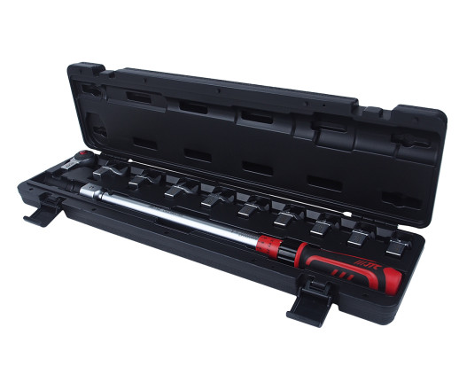 Ключ динамометрический 40-210Нм 14-18мм с насадками 13-30мм 11 предметов JTC JTC-6835K