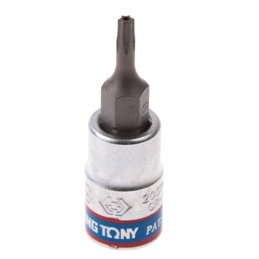 Насадка (бита) торцевая 1/4", Torx, T9, L = 37 мм, с отверстием KING TONY 203709