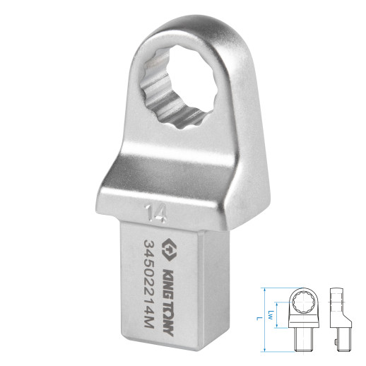 Насадка накидная серии "FIT", 14 мм, 14х18 мм KING TONY 34502214M