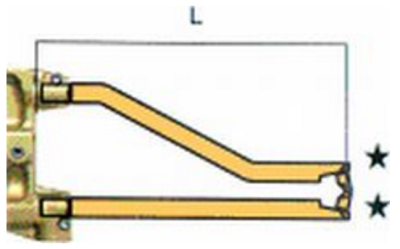 Комплект плеч с возд. охл.L=330мм,D=18мм Tecna 5085