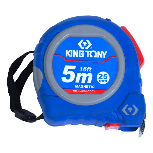 Рулетка измерительная 5 м / 16 FT, магнитный крюк KING TONY 79094-05C1