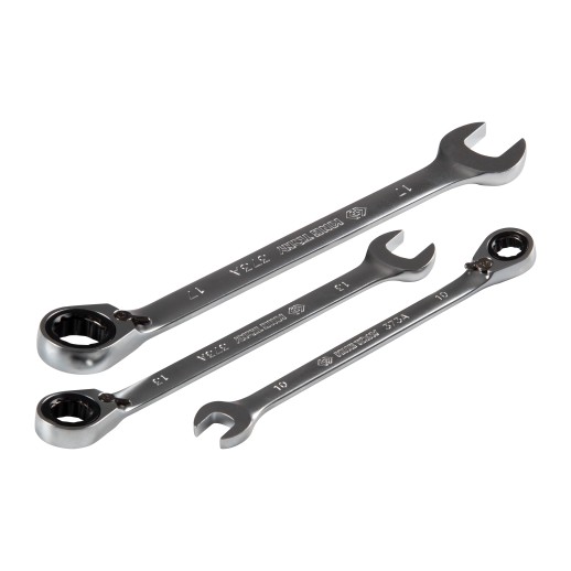 Набор комбинированных трещоточных ключей, 10-19 мм, 6 предметов KING TONY 122A06MR