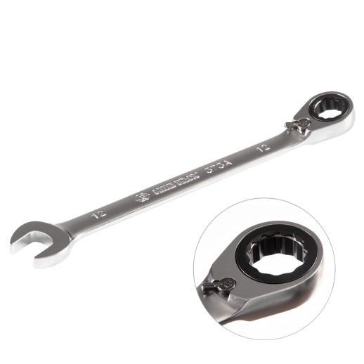 Ключ трещоточный комбинированный с реверсом 12 мм KING TONY 373A12M