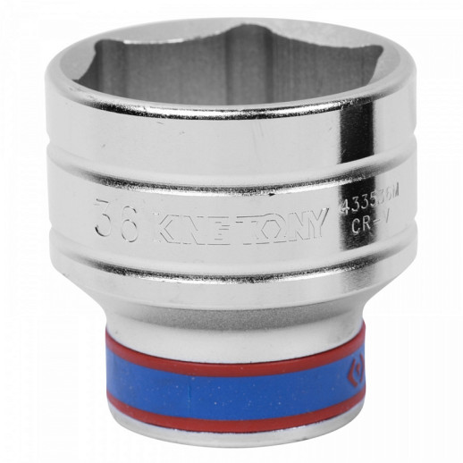 ГОЛОВКА ТОРЦЕВАЯ СТАНДАРТНАЯ ШЕСТИГРАННАЯ 1/2", 36 ММ KING TONY 433536M