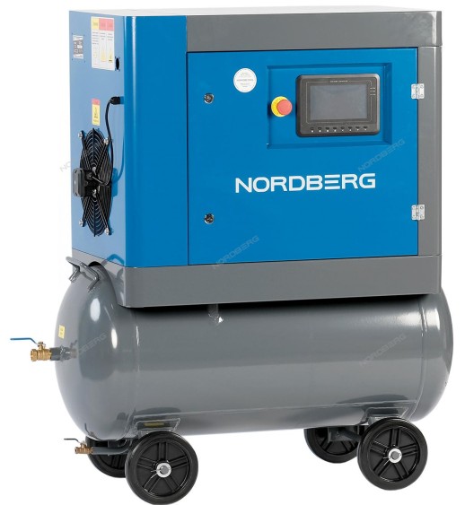 Компрессор винтовой, 4,0кВт, ресивер 160л, 10Бар, 510л/мин NCA7.5R